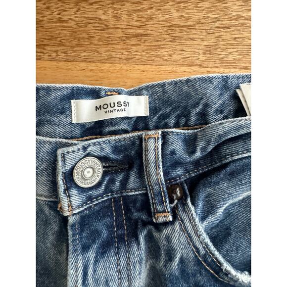 Moussy Vintage Denim Distressed Cut Off Jean Shorts Size 26 - Picture 3 of 9